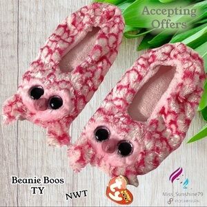 TY Beanie Boos - Sz L kids - plush super cute owl slippers